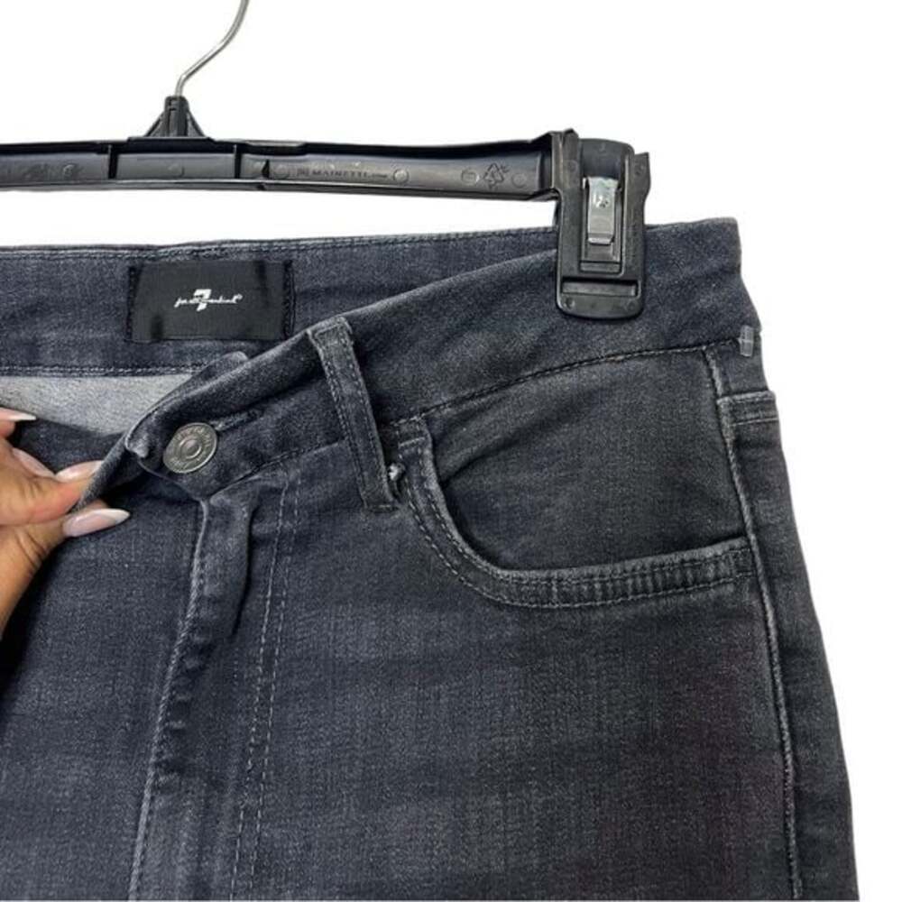 7 For All Mankind Women's Black Skinny Ultra High Bootcut Jeans Pants Size 29 - Picture 5 of 9
